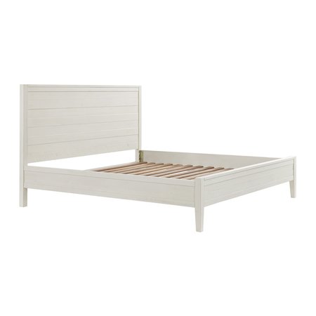 ALATERRE FURNITURE Arden Panel Wood King Bed, Driftwood White ANAN4031